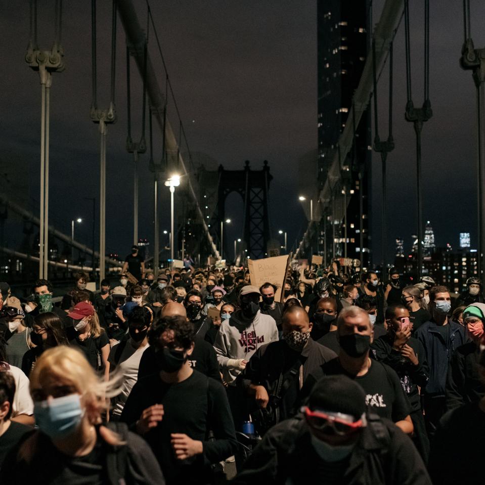 Protests Against Police Brutality Over Death Of George Floyd Continue In NYC