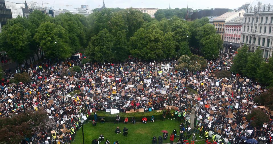 Norway Fears Coronavirus Return As Anti-Racism Protest Fills Oslo Streets