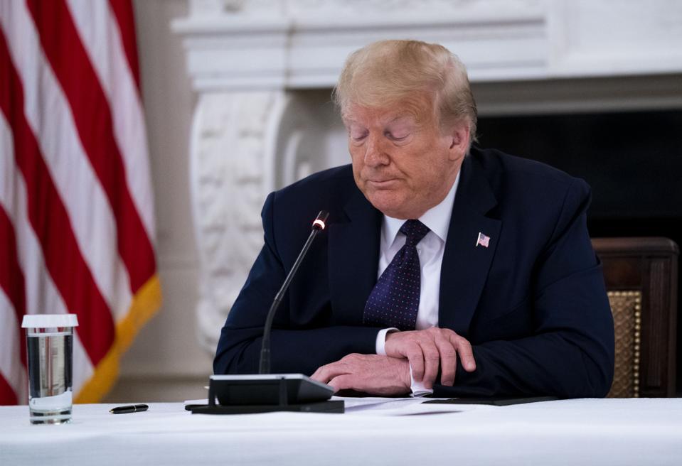 President Trump Holds Roundtable With Law Enforcement At The White House