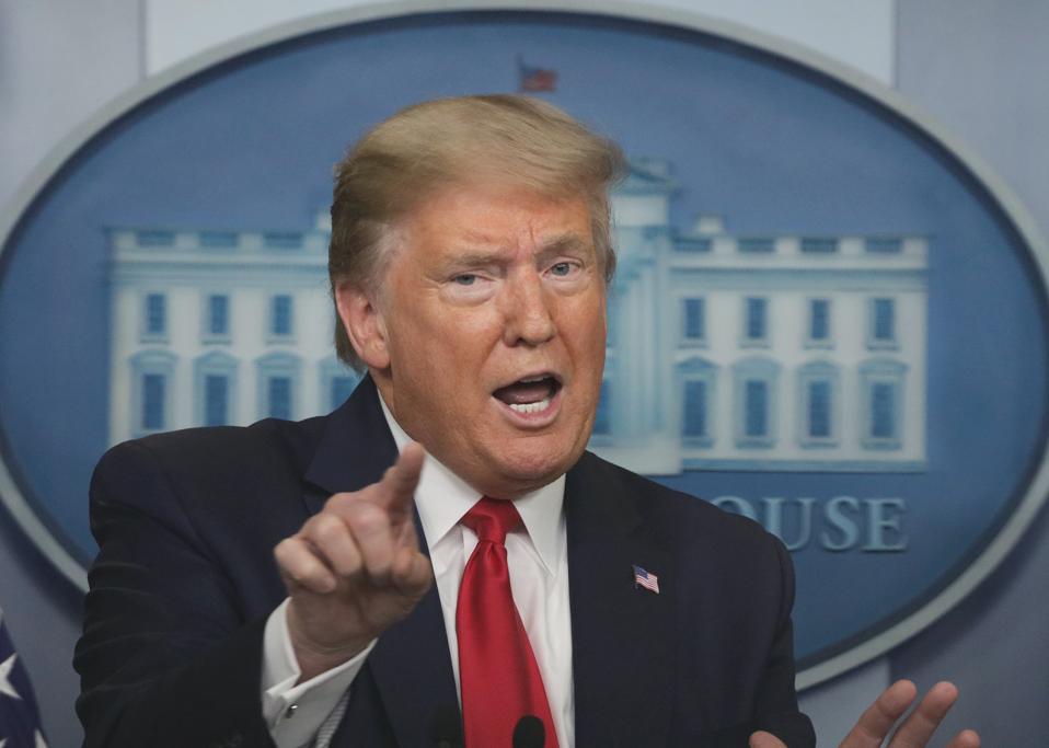 Trump Plays Campaign Style Video Defending His Coronavirus Response At Press Briefing