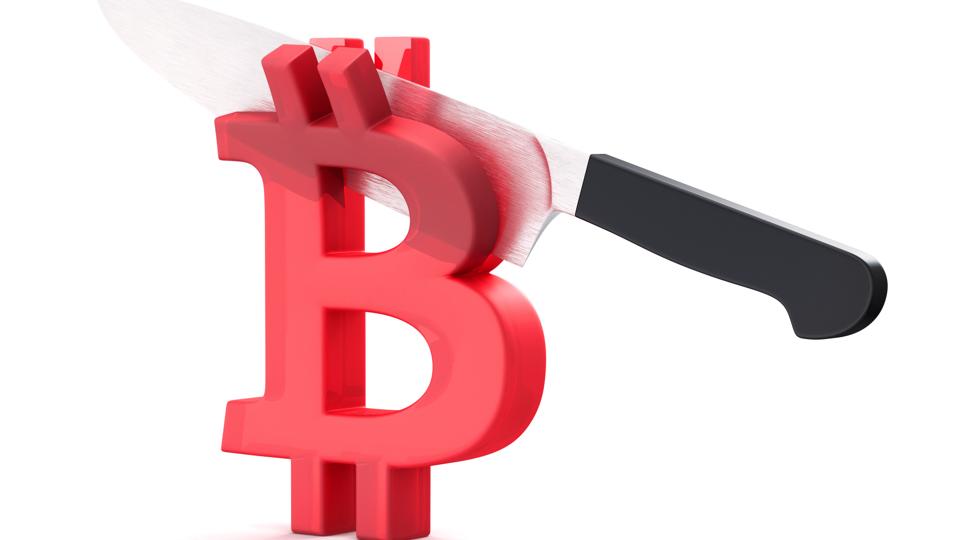 Bitcoin halving with a knife