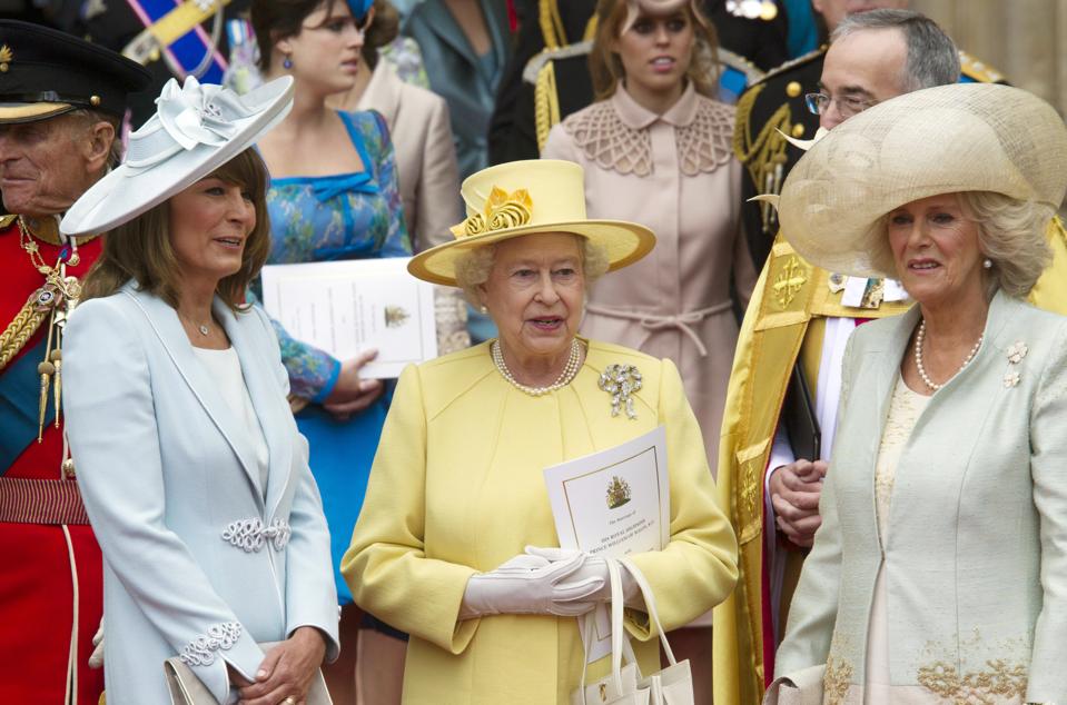 Queen Elizabeth at Prince William and Kate Middleton wedding.