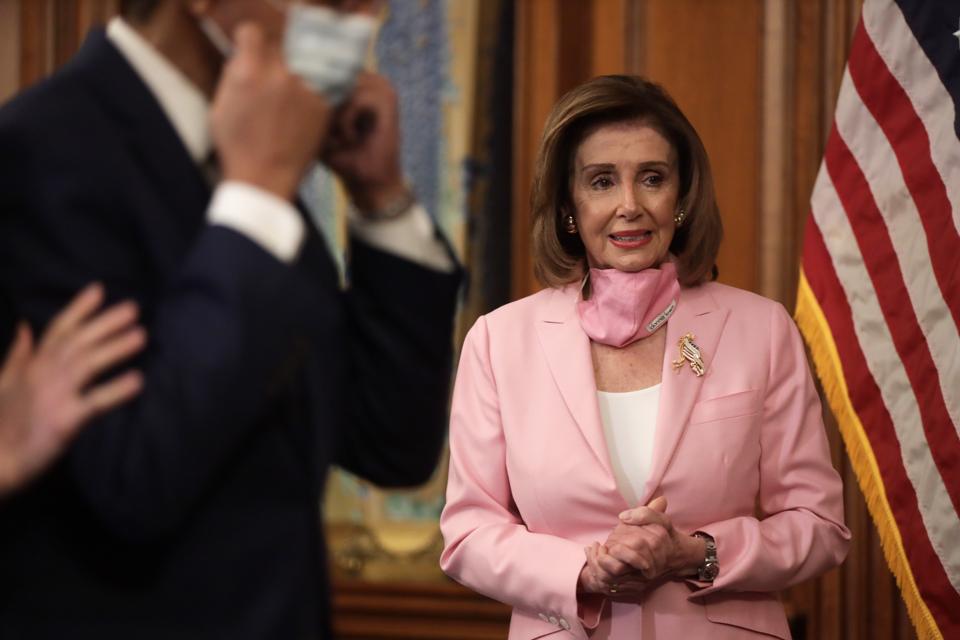 Speaker Pelosi Holds Ceremonial Swearing-In For Rep.-Elect Kweisi Mfume