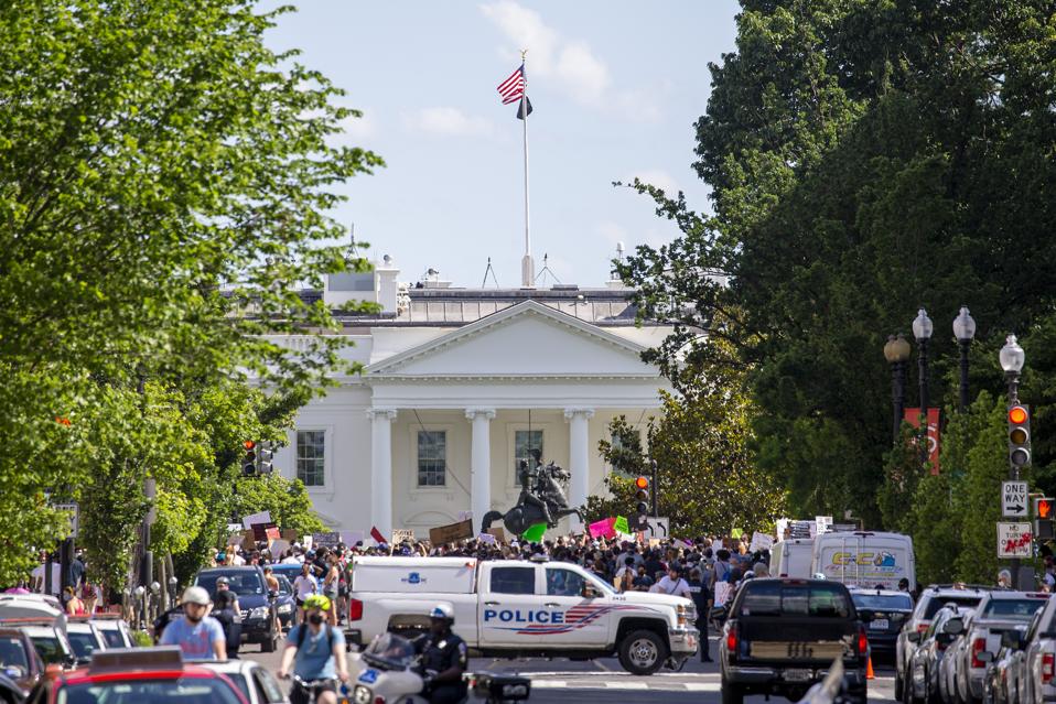 Protesters Demonstrate In D.C. Against Death Of George Floyd By Police Officer In Minneapolis