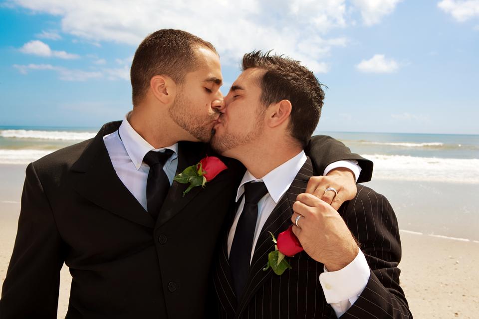 Gay Wedding Kiss