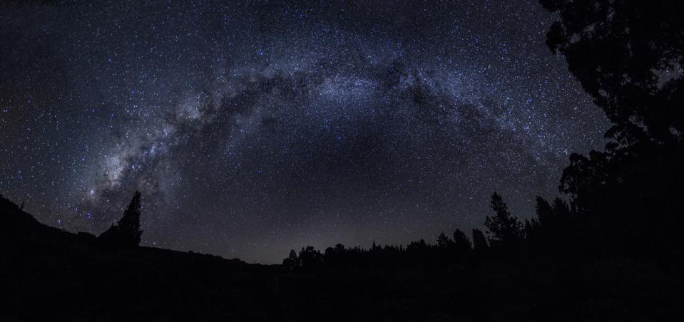 Milky Way over Haleakala National Park Panorama