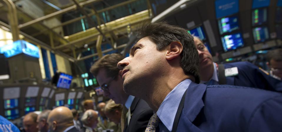 Trader on floor