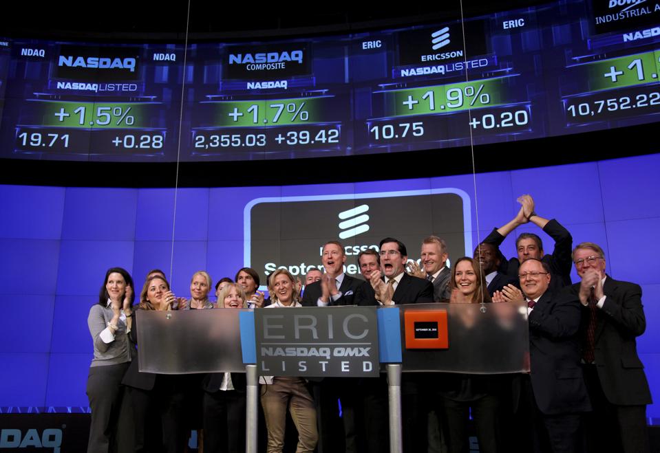 Ericsson President And CEO Hans Vestberg Rings NASDAQ Closing Bel