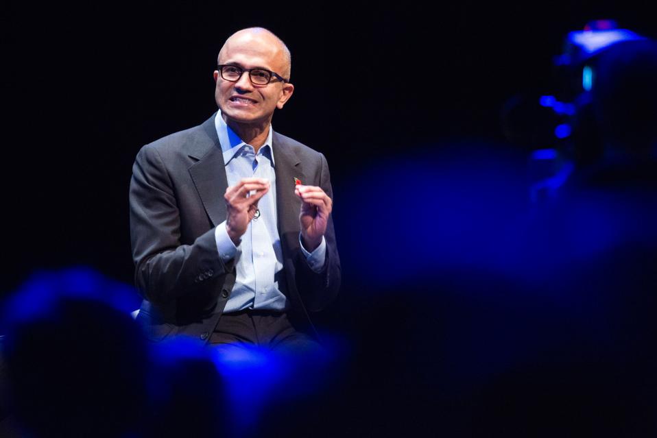 Microsoft Corp. Chief Executive Officer Satya Nadella Speaks At Future Decoded Event