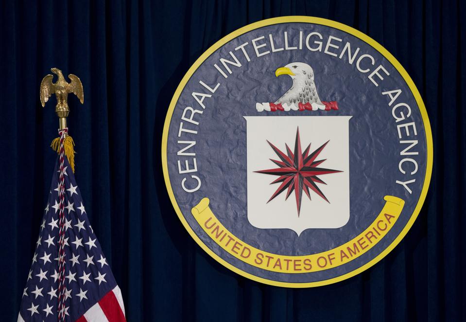 CIA emblem and U.S. flag