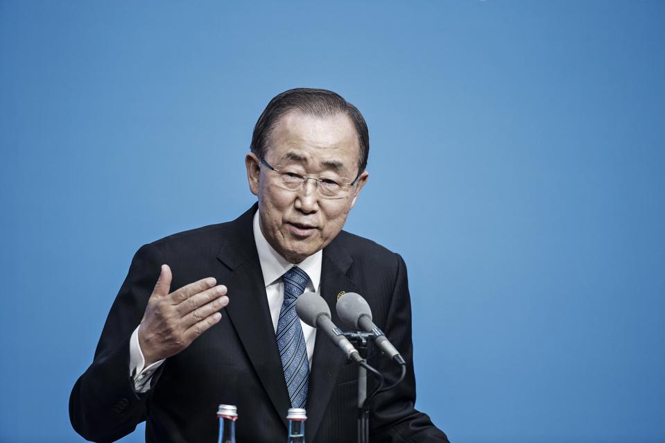 Ban Ki-Moon, former secretary general of the United Nations. Photographer: Qilai Shen/Bloomberg
