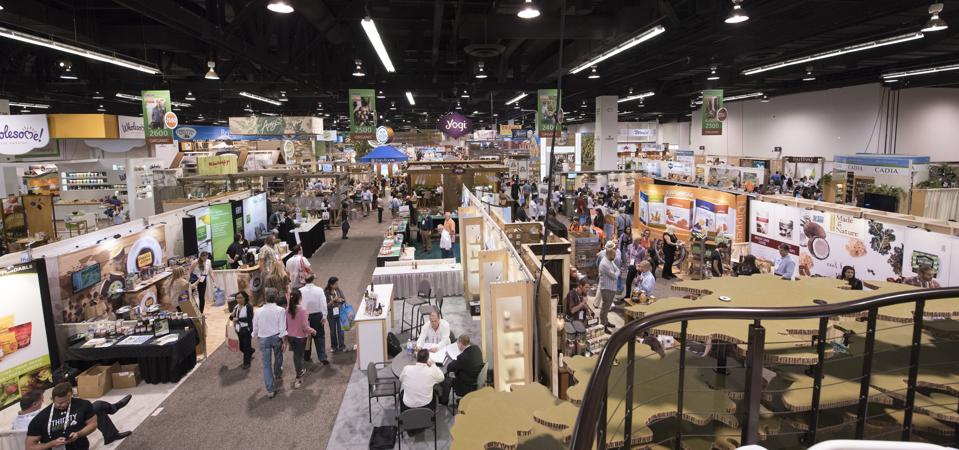 The show floor at New Hope Network's annual Expo West in Anaheim spans multiple hotels and stadiums.
