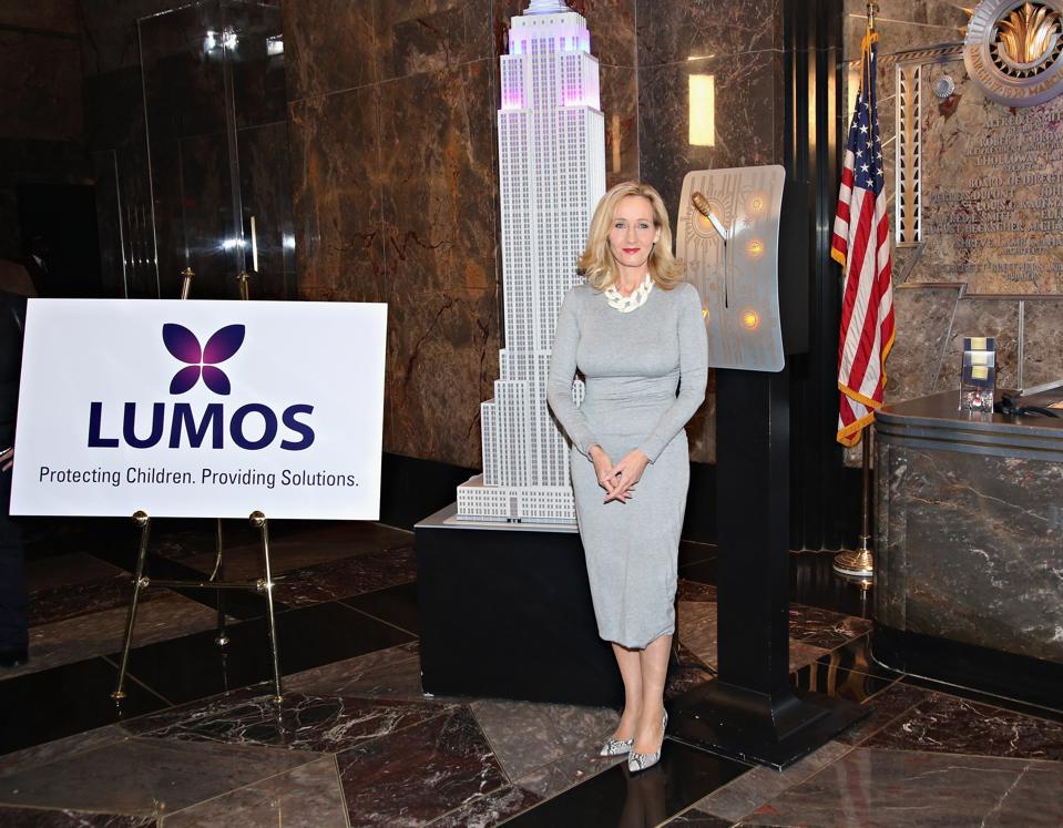 Author J.K. Rowling Visits The Empire State Building