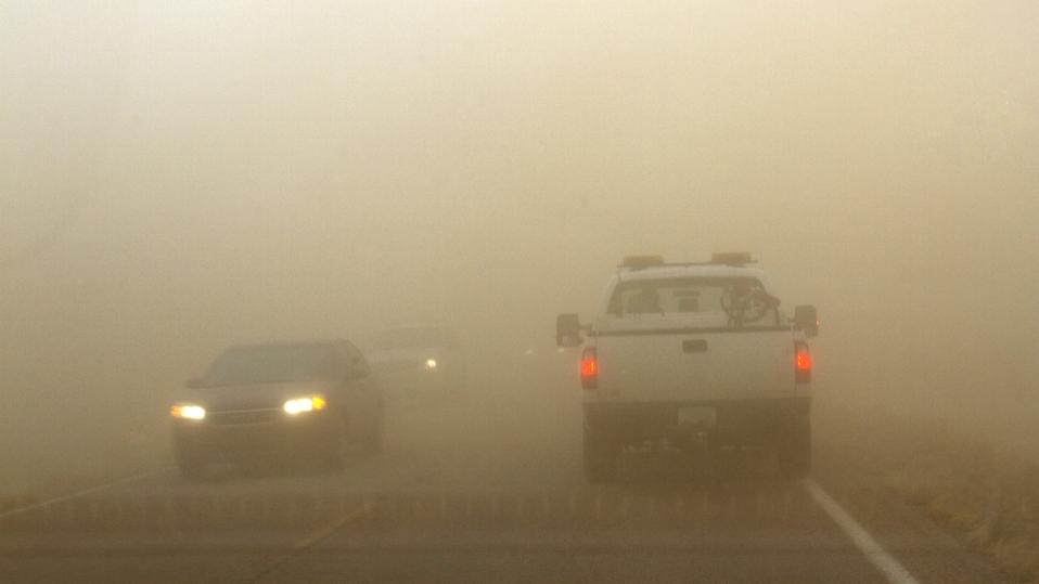 Driving in Sand Storm