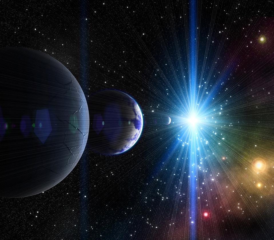 Exoplanets in outer space.