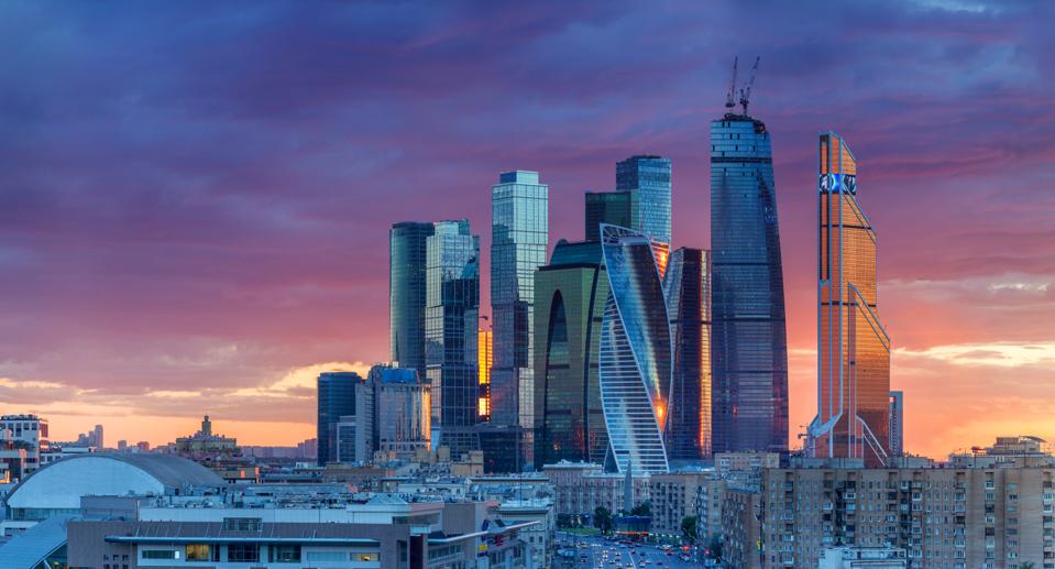 Moscow sunset colors