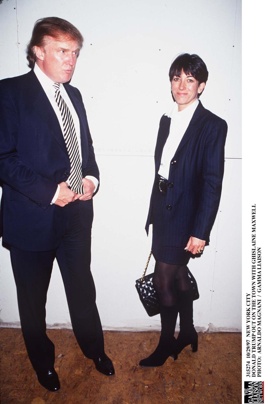 Donald Trump Out On The Town With Ghislaine Maxwell Photo: Arnaldo Mag