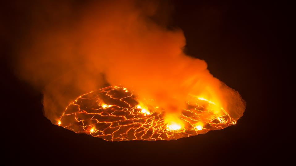 View into the heart of earth, Nyiragongo volcano, Congo