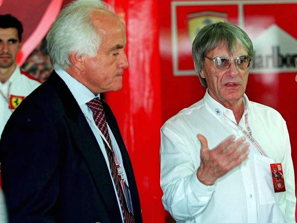 Roger Penske (left) and Bernie Ecclestone have been two of the most influential figures in auto racing (Marcus Brandt/Bongarts/Getty Images)