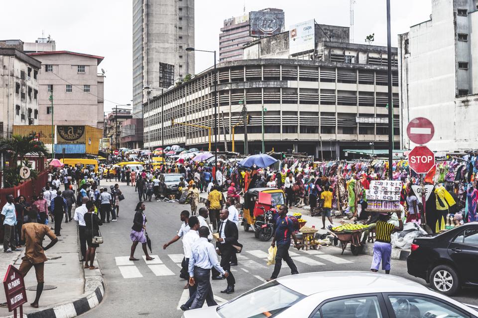 Commercial District in Lagos, Nigeria