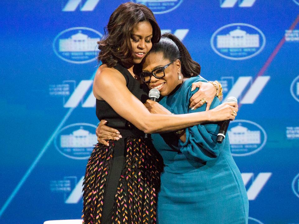 Michelle Obama, Oprah Winfrey, women, support, leadership, strong women, connection