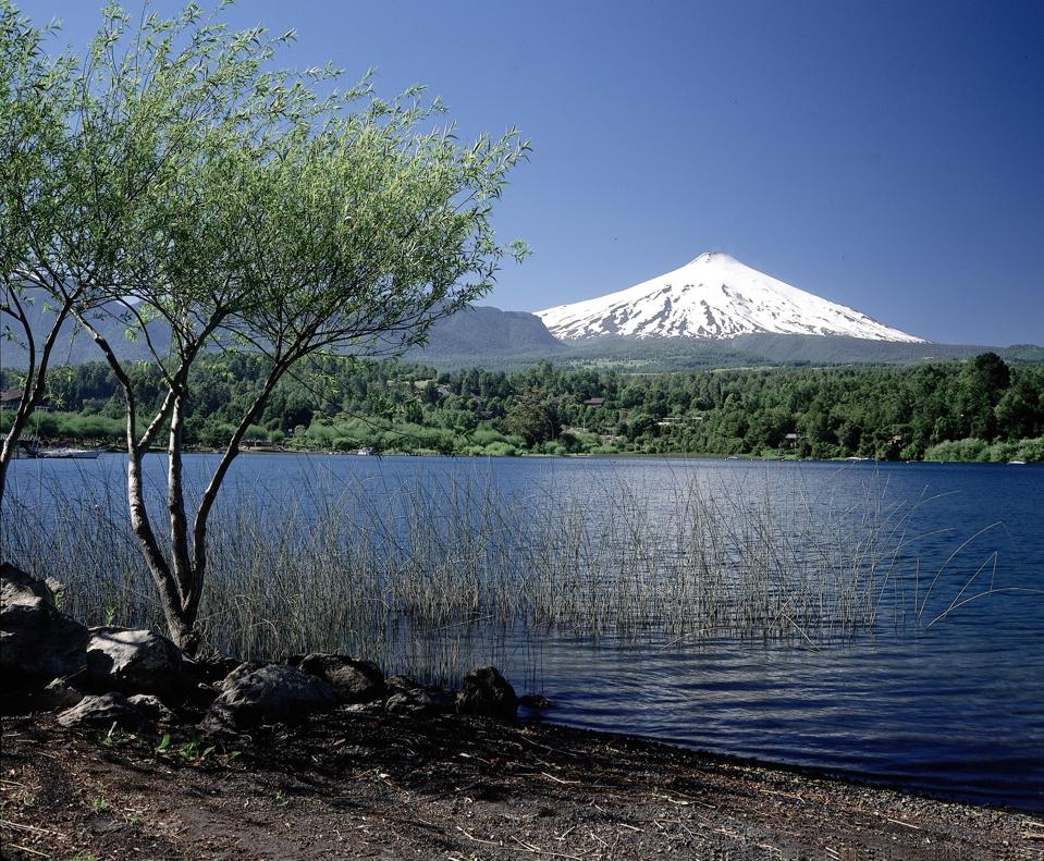 Pucon in Chile, with Villarica Volcano in the bacnground (Photo by Kanus/ullstein bild via Getty Images)