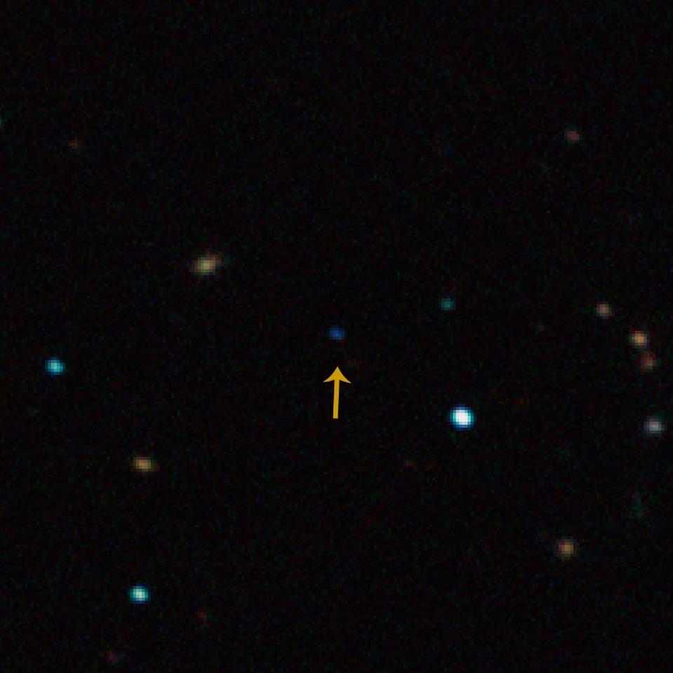 The candidate rogue planet CFBDSIR2149, as imaged in the infrared.