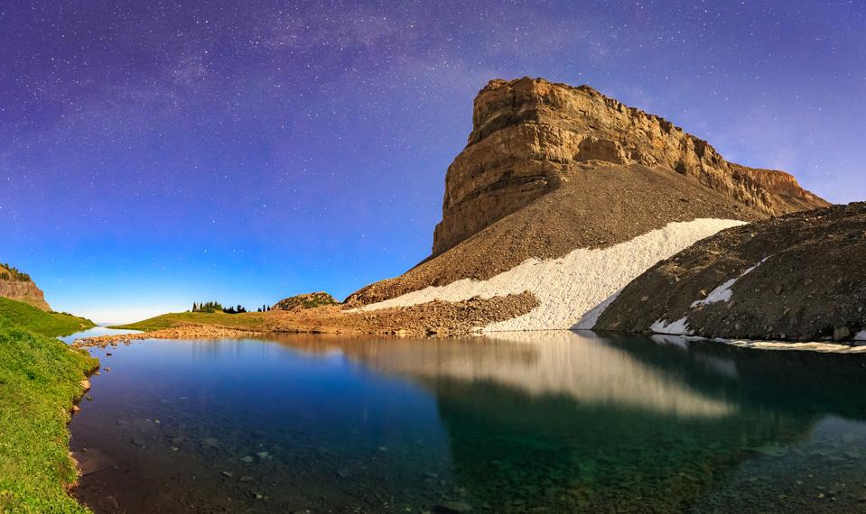 Wasatch nightscape panorama.