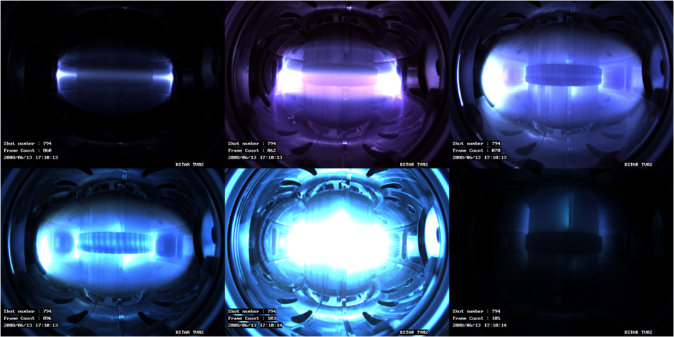 A fusion device based on magnetically confined plasma.