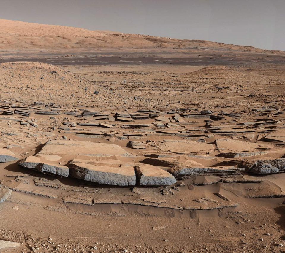 A variety of rock types and colors can be seen from this Curiosity image of Mars.