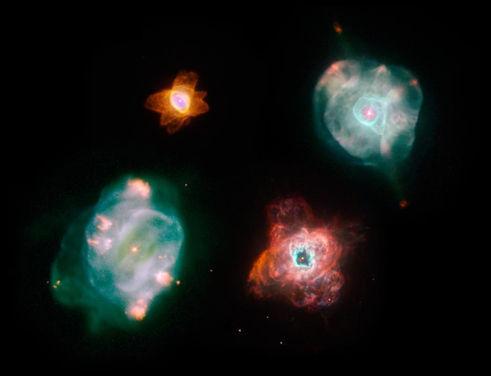 Planetary nebulae and supernovae are the two main ways stars recycle their material.
