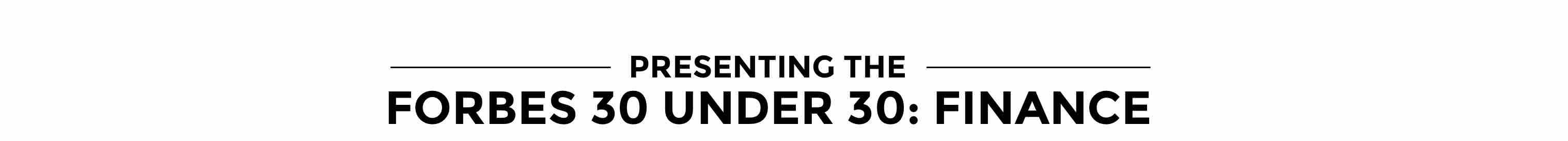 30 Under 30 2017 Finance