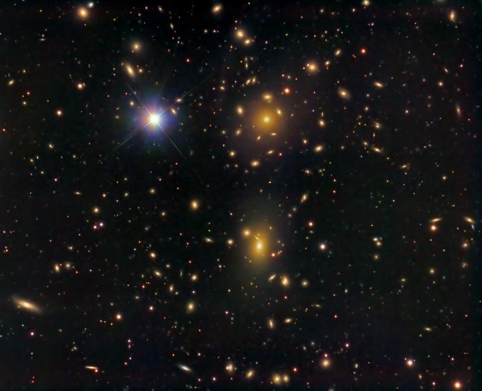 Coma Cluster galaxiers move too fast to remain gravitationally bound without dark matter.