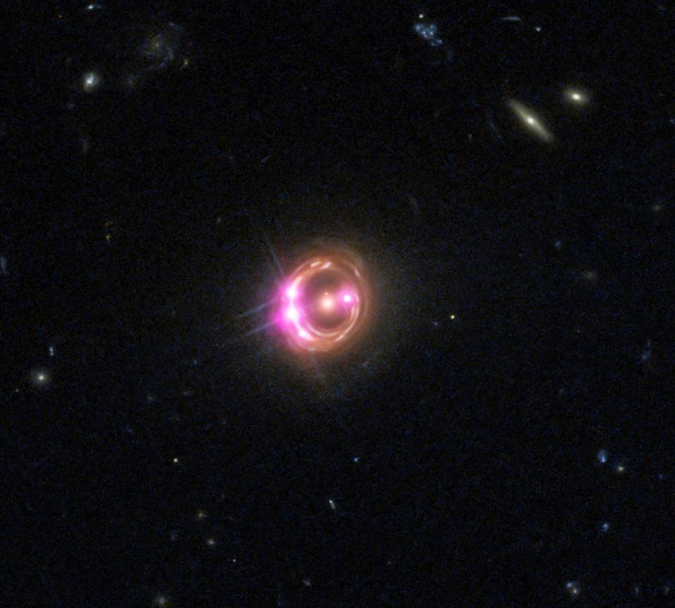 An ultra-distant quasar showing plenty of evidence for a central supermassive black hole.