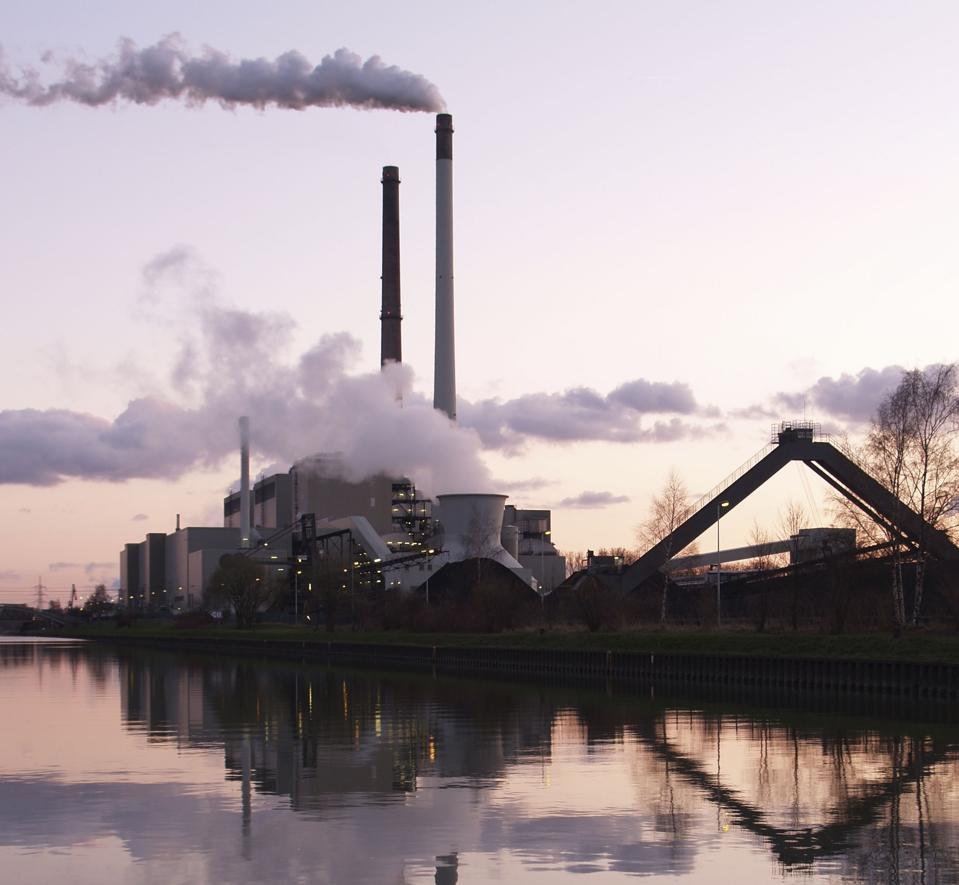 Coal power plant in Datteln (Germany) at the Dortmund-Ems-Kanal.