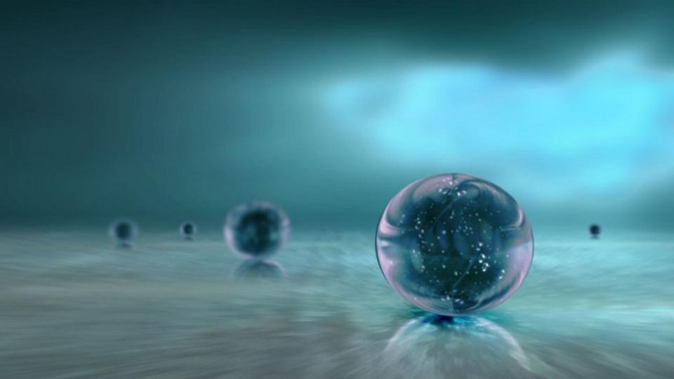 An illustration of multiple, independent Universes within the multiverse.
