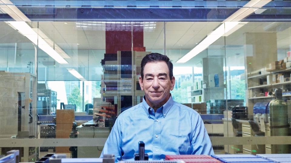 Regeneron's CEO Leonard Schleifer at the company's lab in Tarrytown, New York.