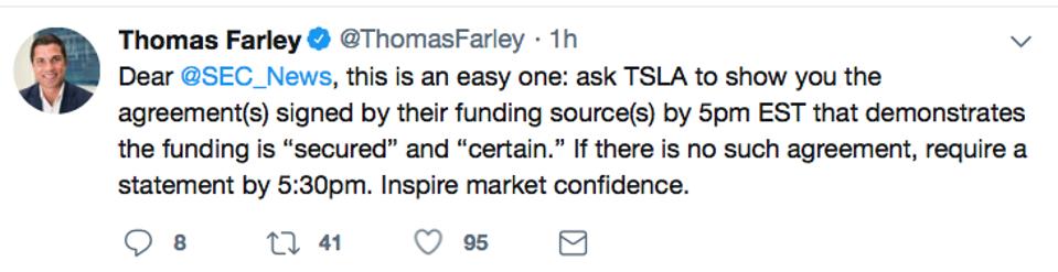 Elon Musk S Bombshell Tweets About Taking Tesla Private Trigger Sec Review