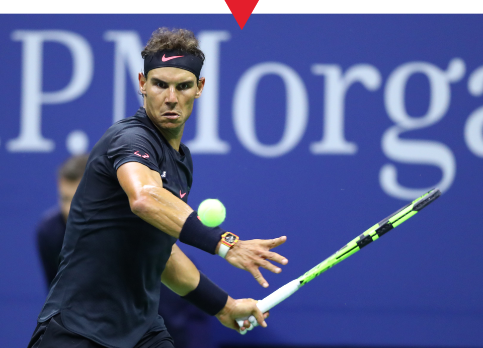 Rafael Nadal plays with a $725,000 timepiece by Richard Mille.