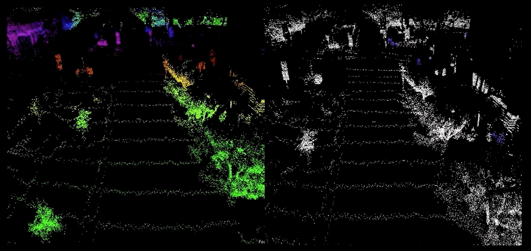 Road images generated by Aeva's vision system.