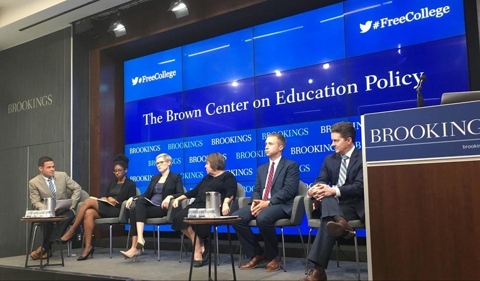 Recently, Brookings Institute hosted a discussion on “The Future of Free College” with panelists Dr. Martha Kanter, Dr. Zakiya Smith Ellis, Dr. Douglas Harris, and Dr. Beth Akers on the national landscape of the research and policy of the free