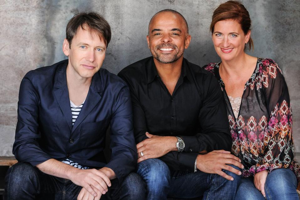 Neil Barrie, Jonathan Mildenhall and Alexandra Dimiziani, cofounders of Twenty First Century Brand.