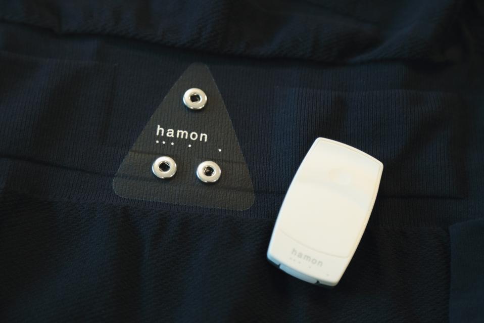 Mitsufuji produces wearable sensors under its hamon brand that can monitor biometric information such as breathing rate and heartrate.