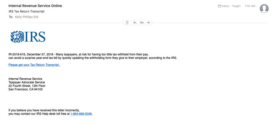 I Received A Bogus Irs Email Here S How To Tell And What To Do If