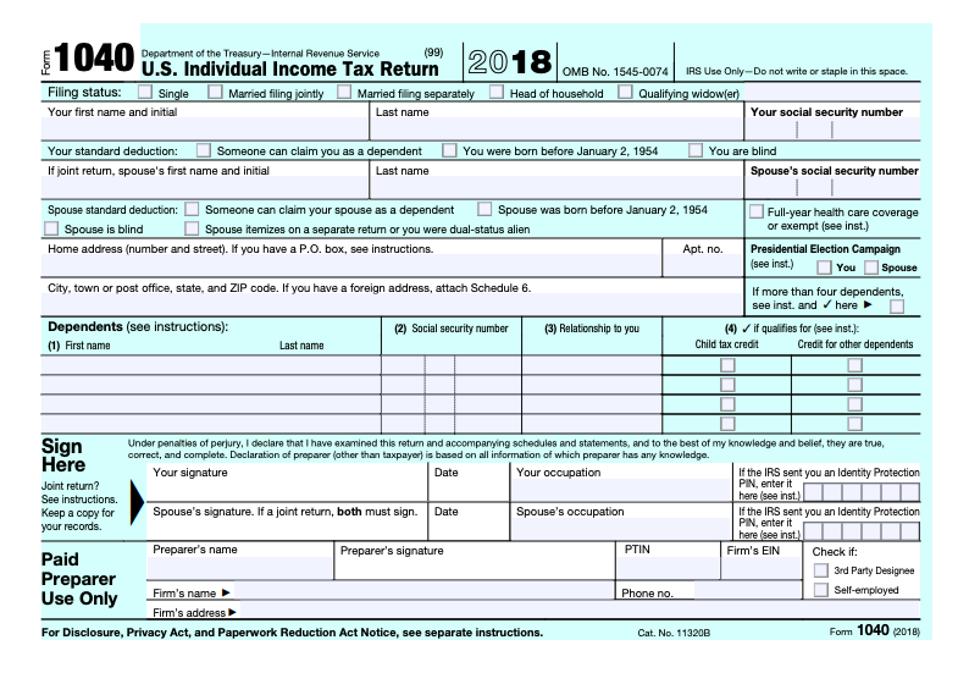 IRS Releases New Not Quite Postcard Sized Form 1040 For 2018 Plus New  IRS Releases New Not Quite Postcard Sized Form 1040 For 2018 Plus New