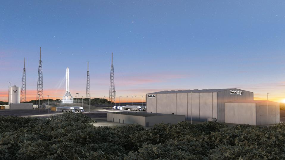 Artist conception of Relativity Space launch facility at Cape Canaveral, which is scheduled to be completed in 2020.