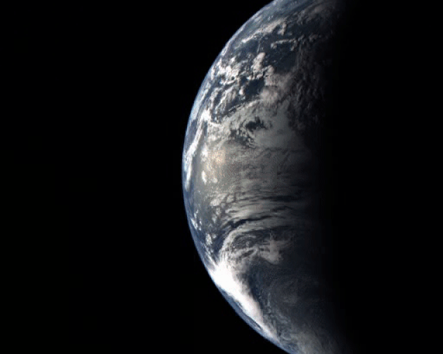 Planet Terra, tal como visto pela nave espacial Messenger da NASA, ao partir da nossa localização.