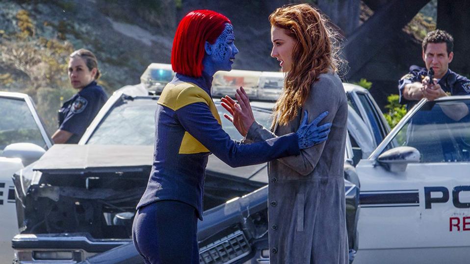 Jennifer Lawrence and Sophie Turner in 'Dark Phoenix'