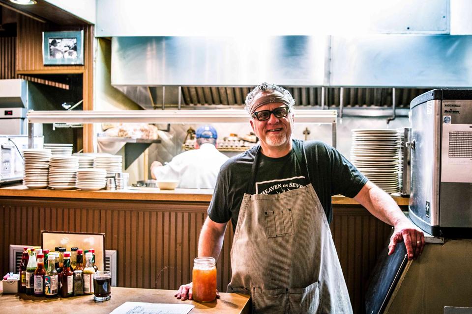 Jimmy Bannos often enjoys family dinners with his family, including his granddaughters, at least once a week.
