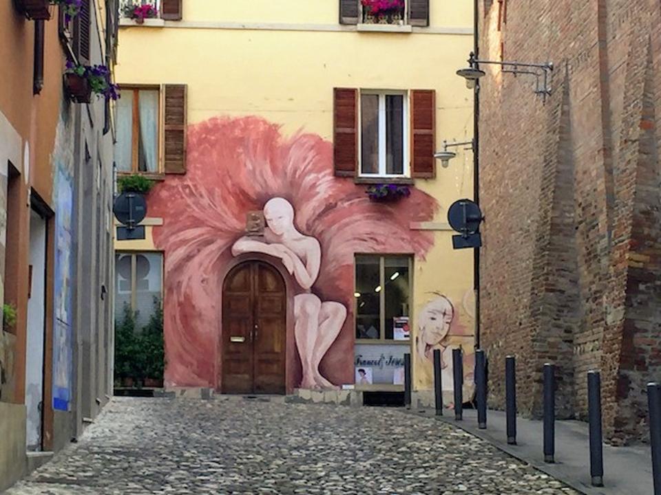 One of the painted walls of Dozza in Emilia Romagna